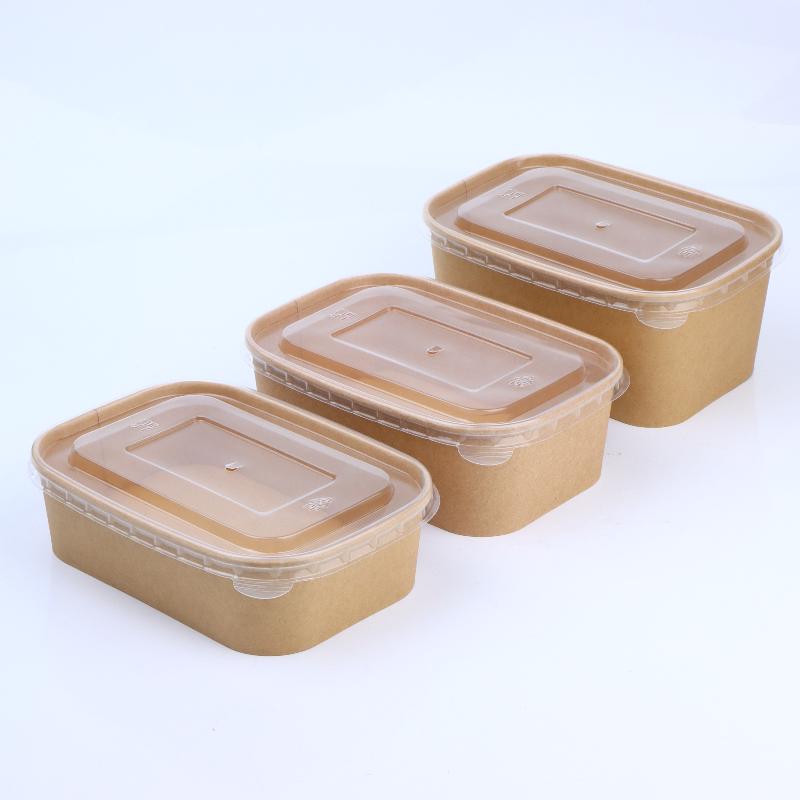 Meal Prep Bowl - Contenants alimentaires carrés jetables en papier