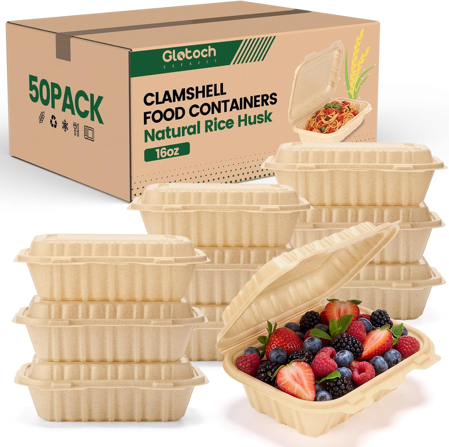 Lot de 50 contenants à emporte - Meal Prep With Rice avis et prix