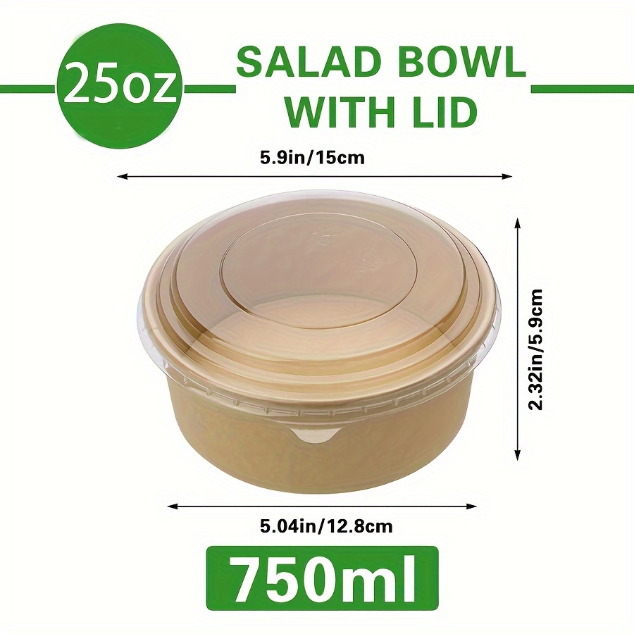Bols en papier avec couvercles - Meal Prep Kitchen avis et prix